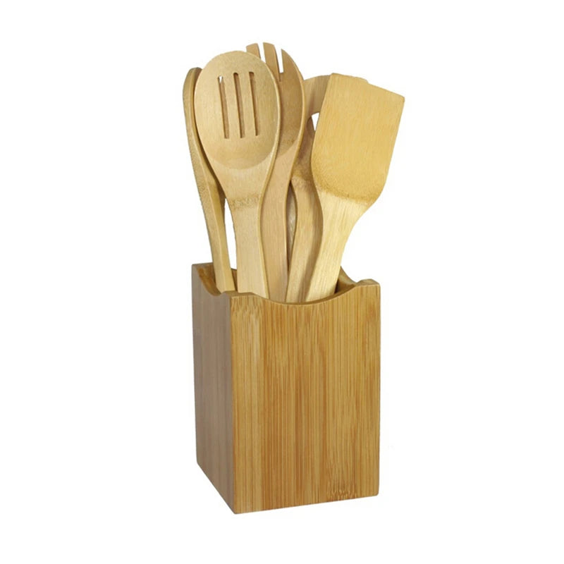 Bamboo Spoon Spatula Kitchen Utensil Wooden Cooking Tool Mixing