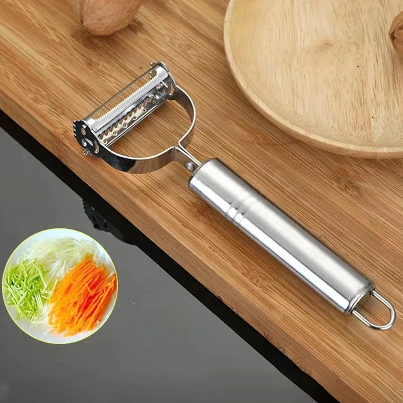 1 Pack Of Stainless Steel Peeler Kitchen Multifunctional Vegetable Cutter Fruit And Vegetable Tools Potato Carrot Melon Grater