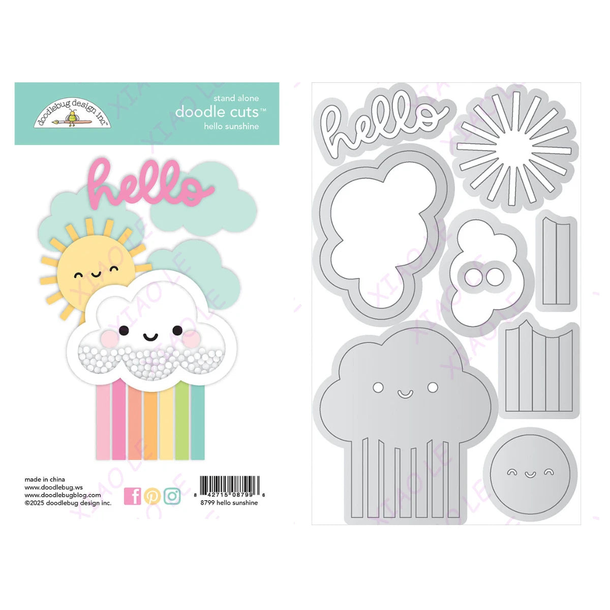 Hello Sunshine Flower Garden Metal Cutting Dies and Silicone Stamps DIY Scrapbooking Paper  Handmade Album Stamp Die Sheets