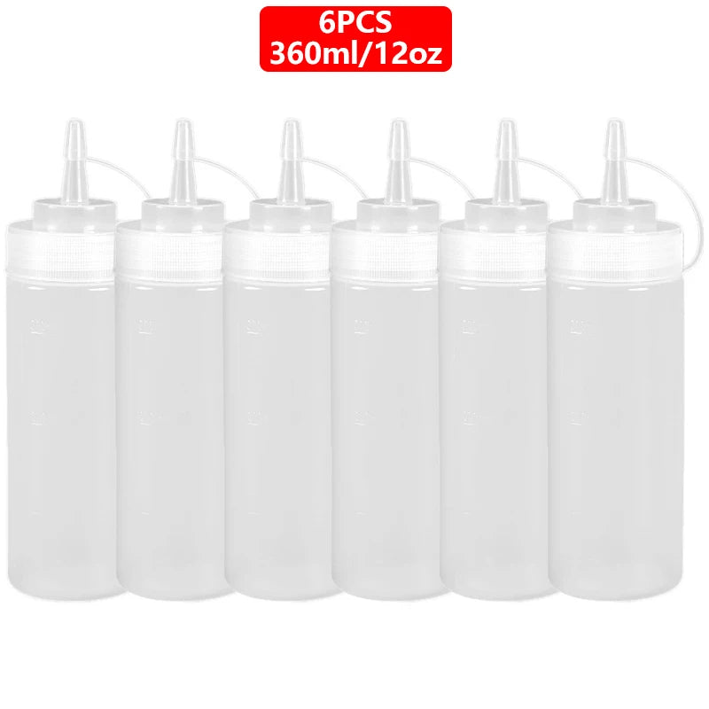 Large Squeeze  Condiment Squeeze Bottles Hot Sauces Olive Oil Bottles Ketchup Mustard Dispensers Kitchen Accessories Gadgets