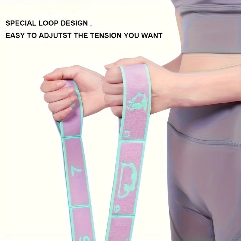 8-Segment Non-Slip Medium Tension Nylon Exercise Band