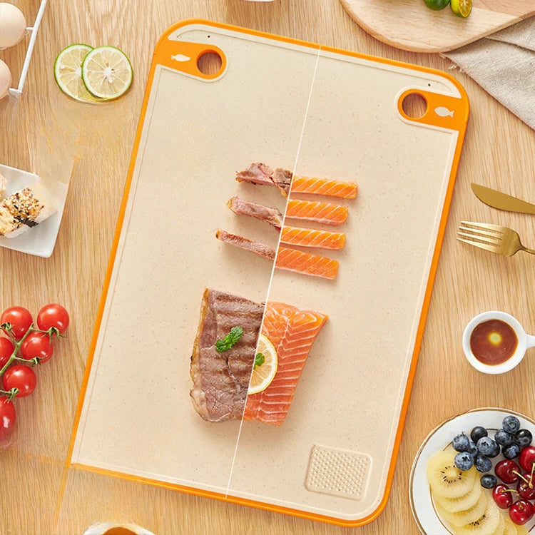 Wheat Straw Double-Sided Antibacterial Cutting Board Home Kitchen Anti-mildew Anti-slip Plastic Multi-functional Sticky Board
