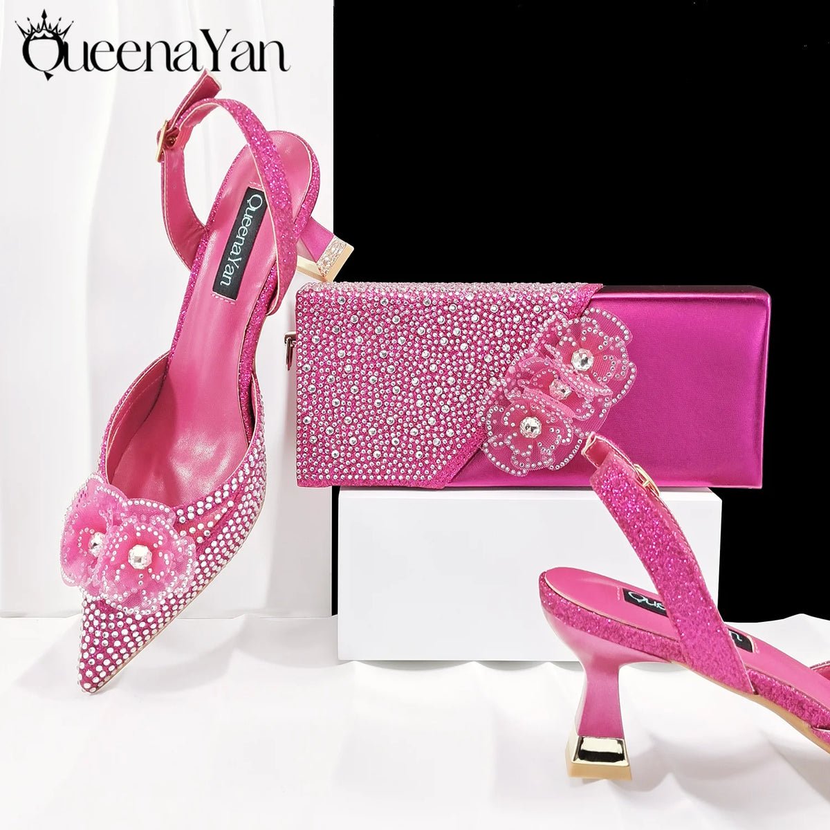 African-Inspired Evening Heel and Clutch Set