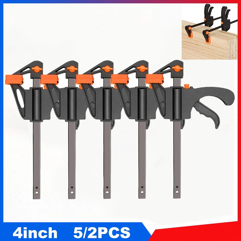 5/2pcs Woodworking Work Bar 4 Inch Clamp Clip Set