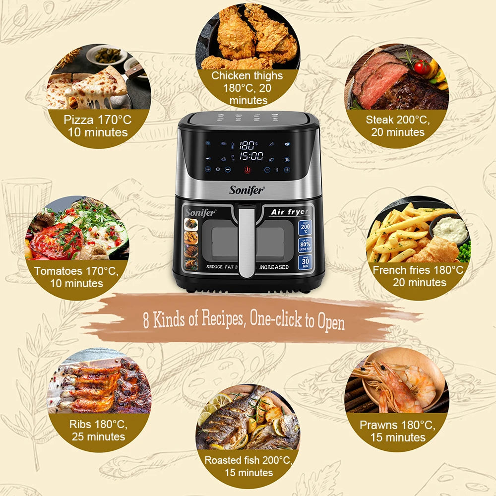 8.5L Air Fryer –LED Display &amp; Touch Control