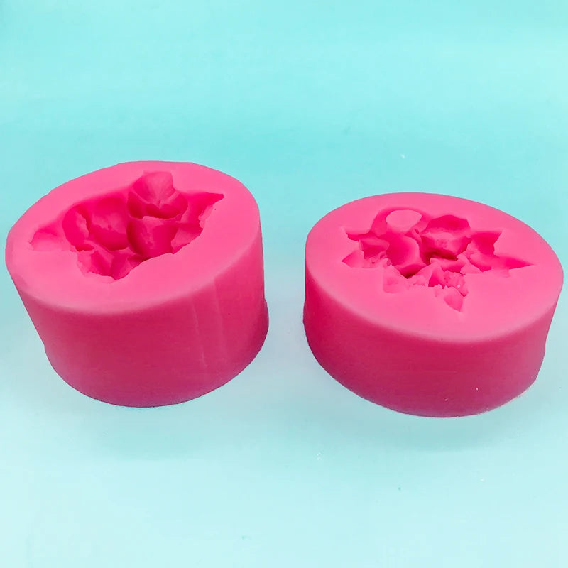 3D Hydrangea Moulds Plaster Work Clay Resin Art Soft Silicone Fondant Flowers Chocolate Mold Soap Cake Decoration Baking Tool