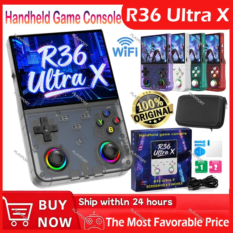 R36 Ultra X Retro Handheld Game Player WiFi Open