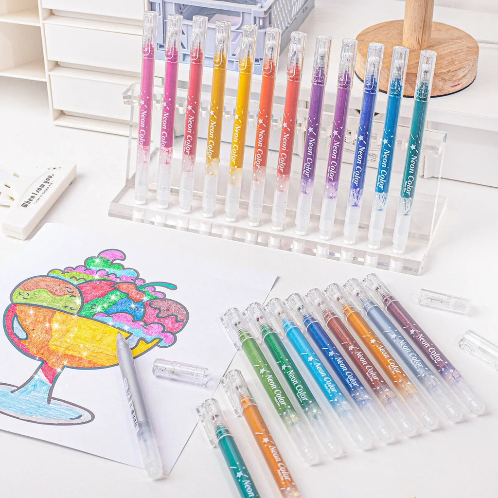 Glitter Highlighter &amp; Gel Pen Set