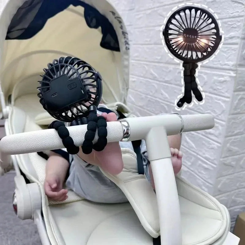 Rechargeable Bladeless Baby Stroller Fan