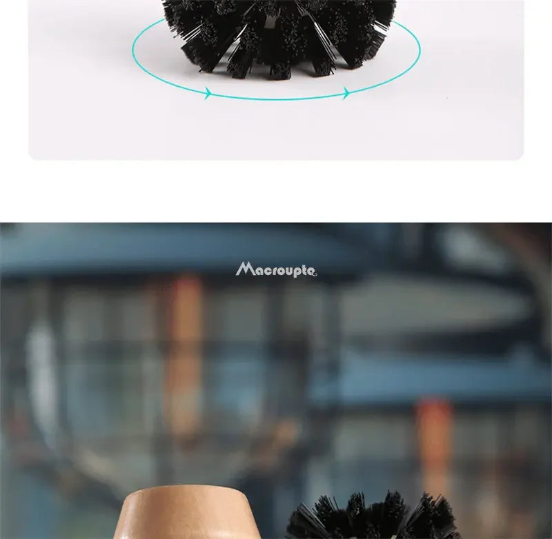 Portafilter Cleaning Brush Barista Espresso Coffee Tamper Cleaning Brush 51mm 54mm 58mm Tool with Wooden Handle Barista
