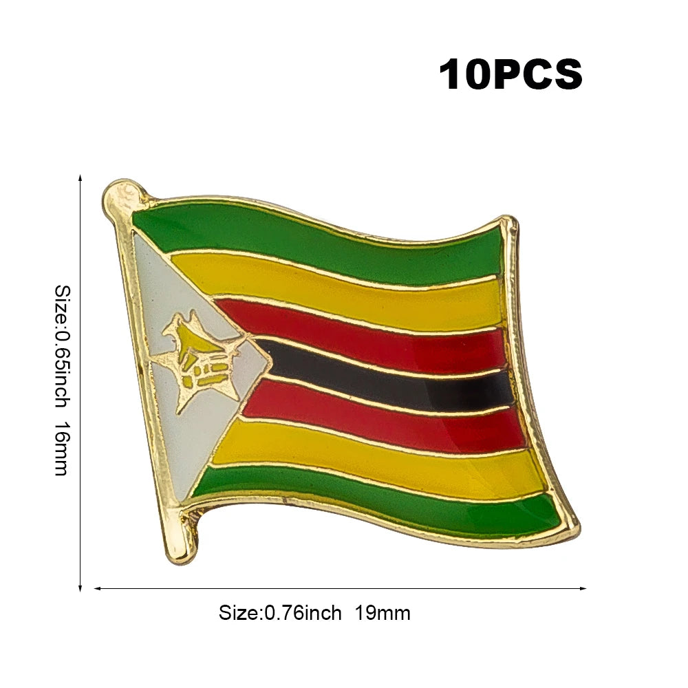 10pcs a lot   Flag Laple Pin Badge Brooch Cambodia Canada Czech Rep. Zimbabwe Kuwait Croatia Kenya Kazakhstan Haiti