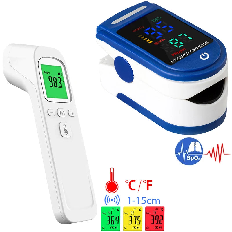 Non-Contact Laser Body Temperature Ear Thermometer Oximeter or