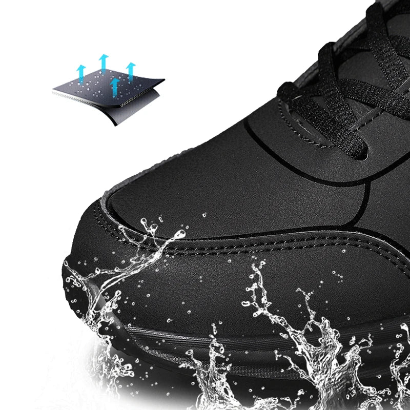 Men Running Shoes Winter Warm Male Sneakers Anti-slip Breathable