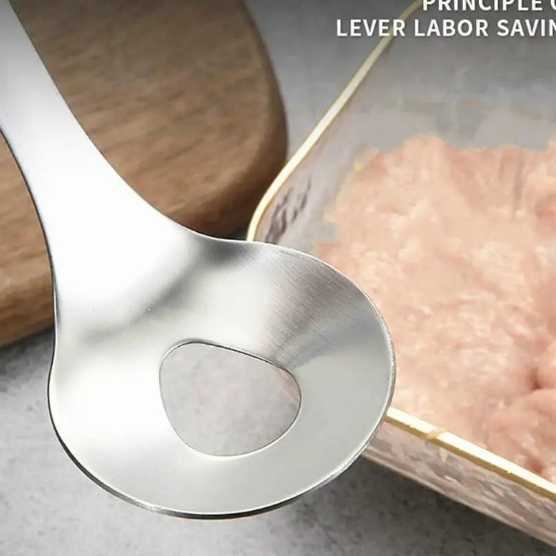 1 Pcs Maker Spoon Meat Baller With Elliptical Leakage Hole Stainless Steel Meat Ball Mold Kitchen Gadget Meat Tools