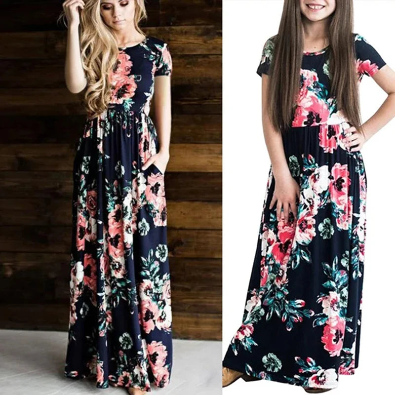 Summer Mommy and Me Family Matching Mother Daughter Flower