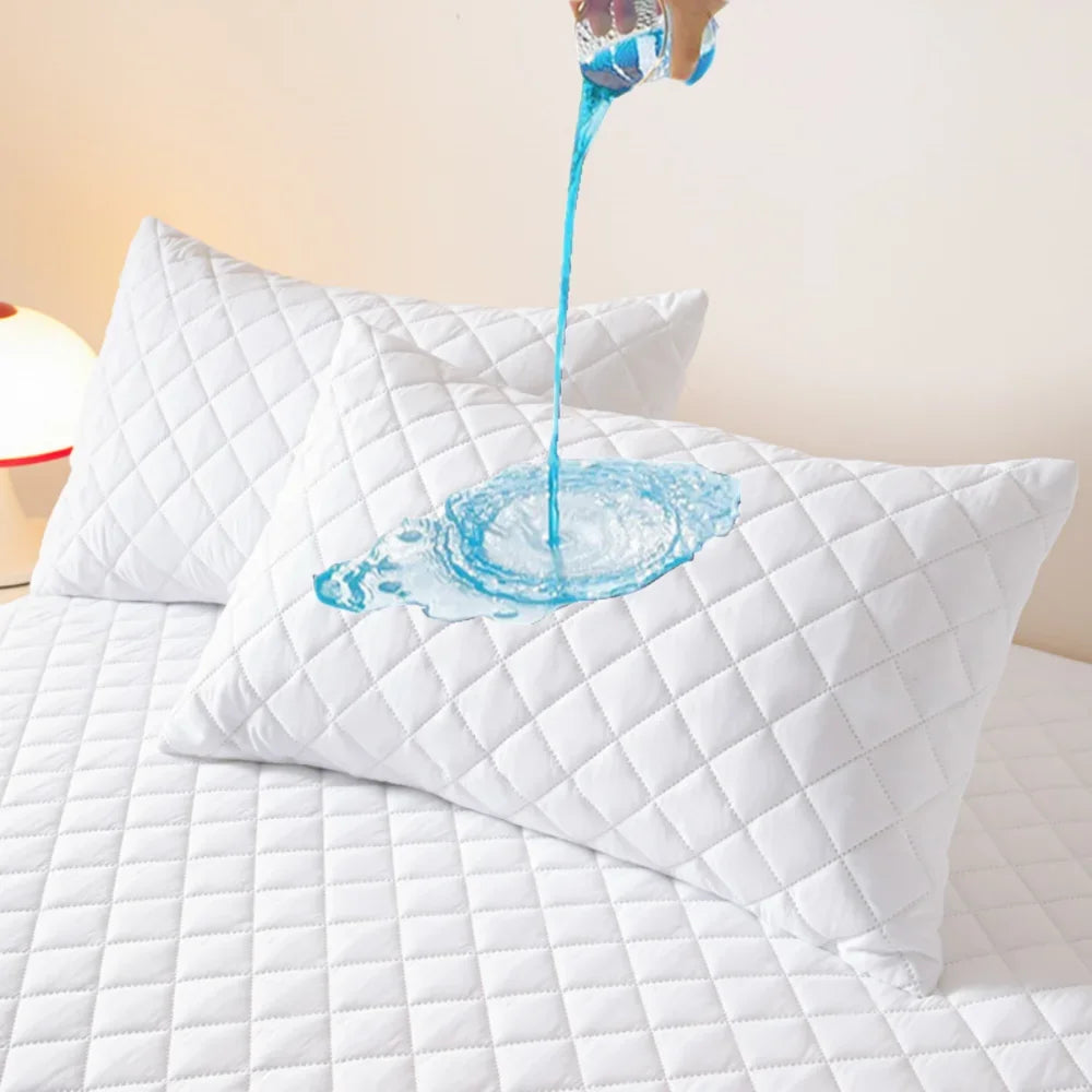 Waterproof Pillowcase, Excluding Pillows 3 Types of Jacquard 48x74cm Pillowcase for Bedroom,Pillow Cover for Home