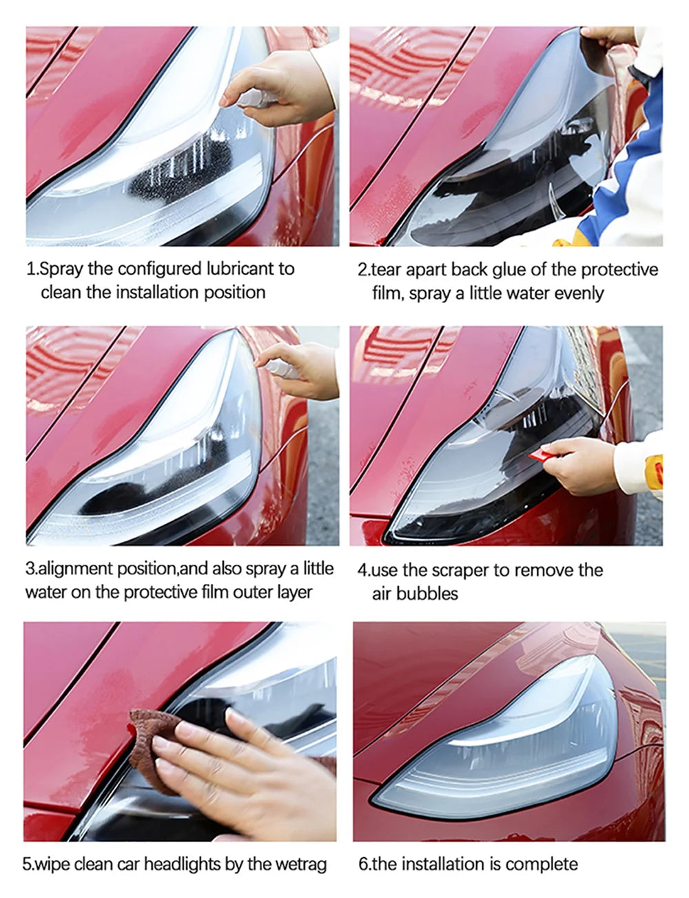 For JAECOO 7 J7 TPU Protection Film Car Pre-Cut Clear Headlight