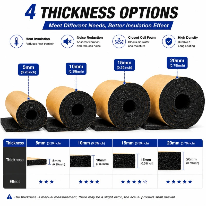 Self-Adhesive Sound Deadening Foam Mat