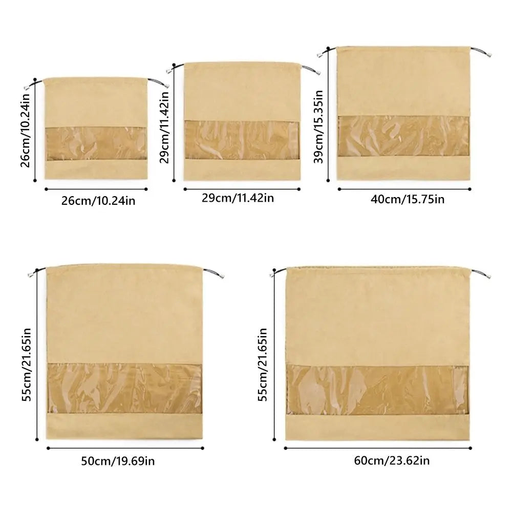 Large Capacity Dustproof Storage Bag Washable White Coffee Handbag