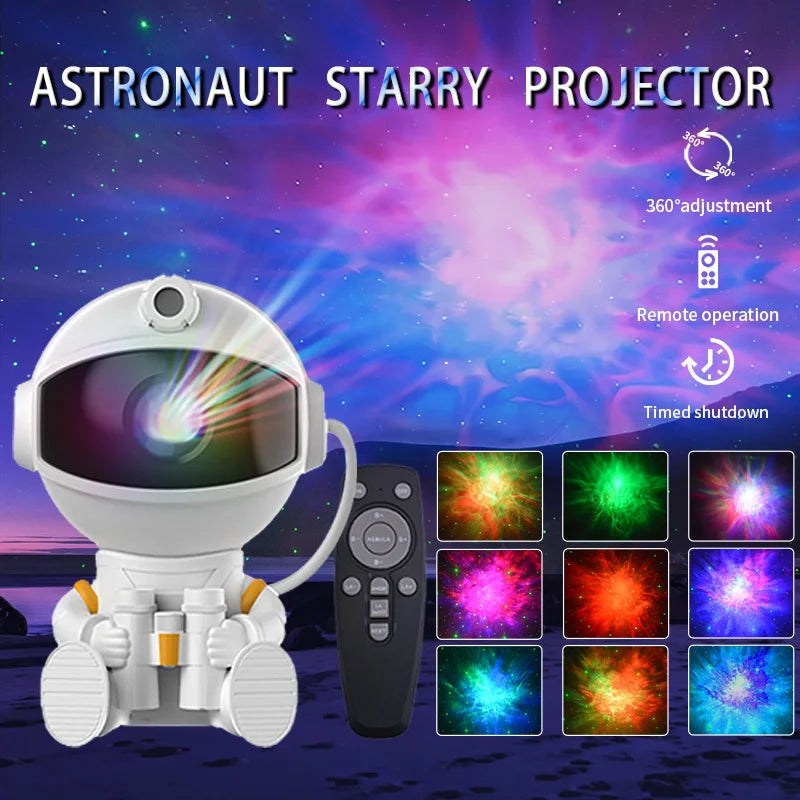 Galaxy Nebula Projector Lamp, Astronaut Design