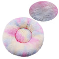 Round Dog Bed Winter Warm Cat Bed Plush Basket for Dog Washable