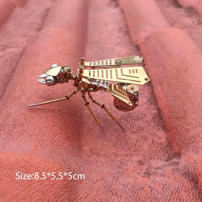 Steampunk mechanical insect big pocket insect model handmade metal creative crafts ornament personalized gift