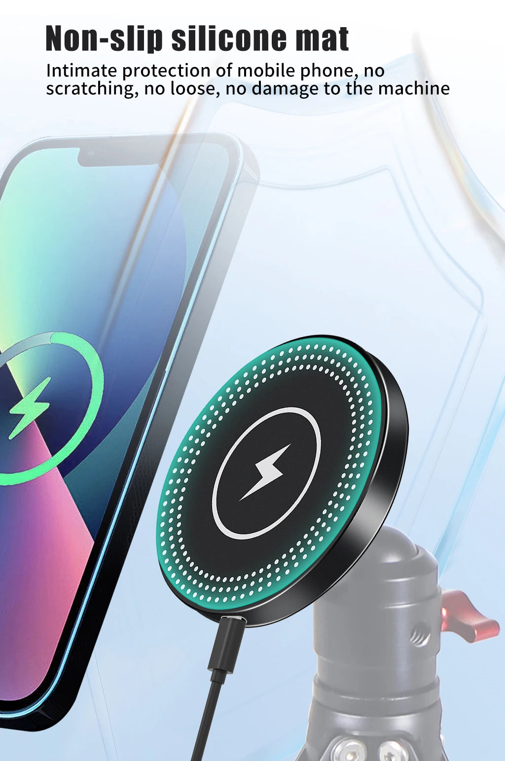 Mobile Phone Stand Holder Magnetic Wireless Charger 10W Tripod Adapter 1/4 Mount Cold Shoe for MagSafe Magnet Charging Station