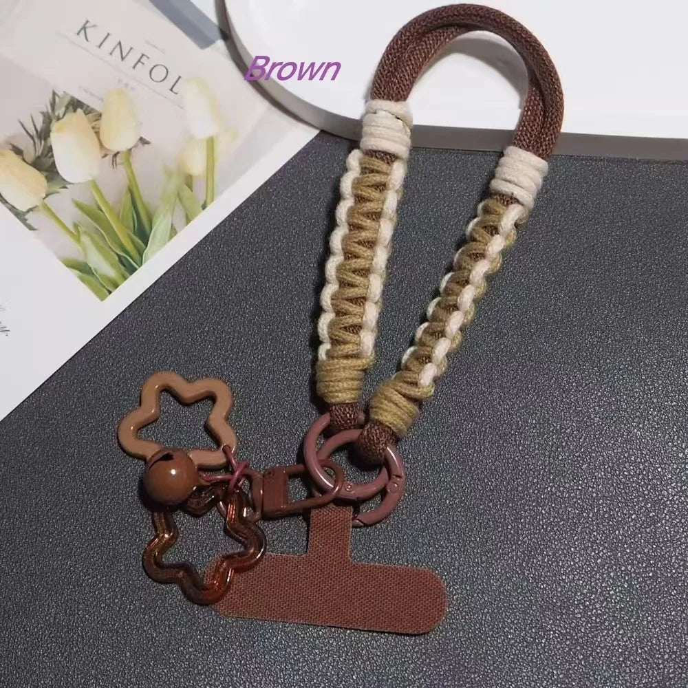 Kawaii Candy Color Phone Wrist Strap Hand Woven Rope