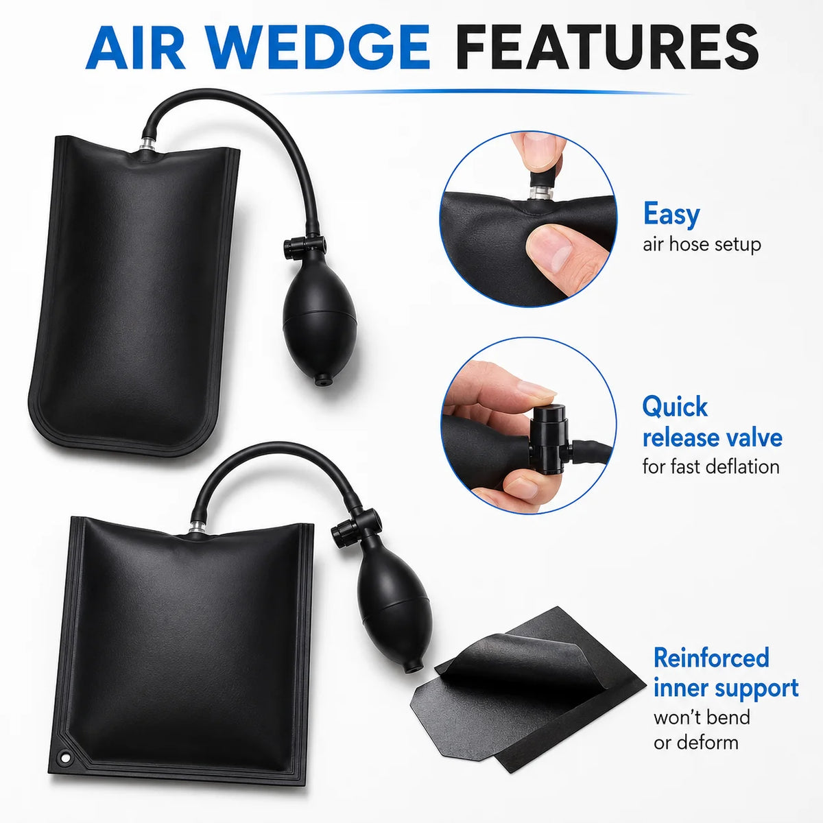 Car Door Inflatable Air Pump Tool Kit