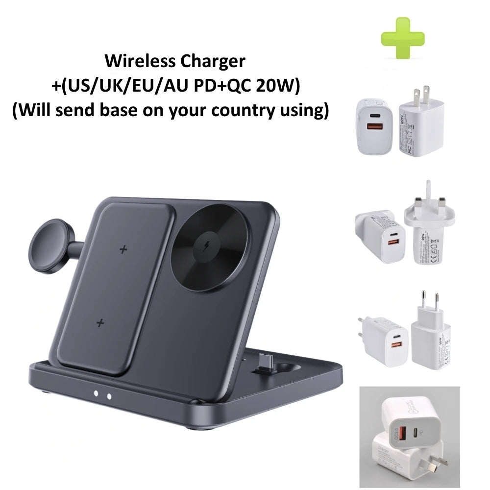 HaaYot Professional Galaxy Z Flip & Fold 7 6 5 Wireless Charger Stand Fast Charging Station Dock for S26 Ultra Galaxy Watch Buds