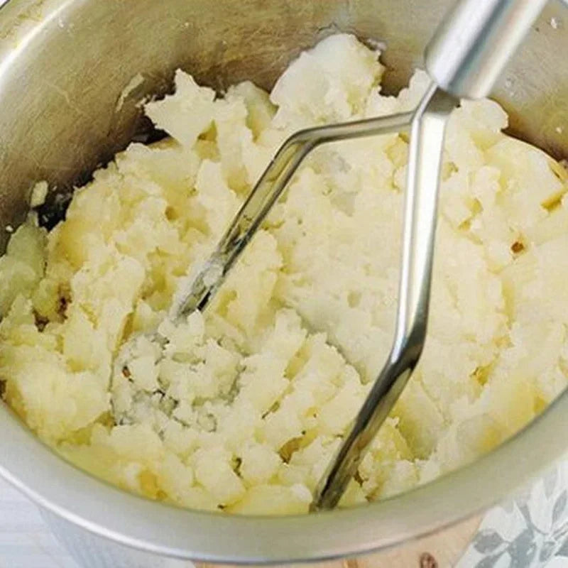 1pcs Stainless Steel Kitchen Gadget Potato Masher Press Cooking Tool Mashed Potatoes Wavy Pressure Kitchen Accessories