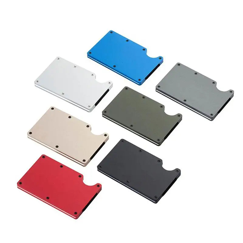 RFID Minimalist Wallet Men Women Slim Credit Card Holder With Money Clip Anti Theft Design For Commuting BusinessGood Quality