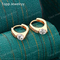 Luxury 925 Sterling Silver Diamond and Zirconia Clip-On Earrings