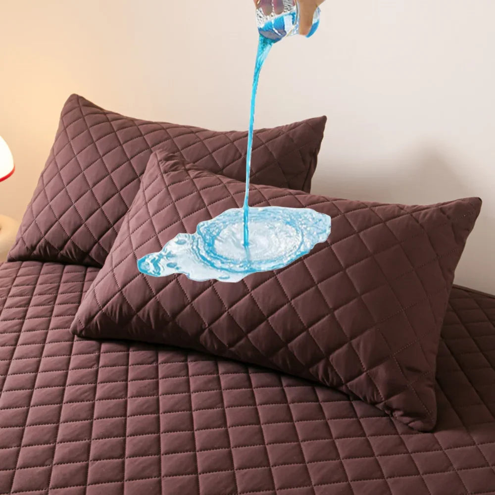 Waterproof Pillowcase, Excluding Pillows 3 Types of Jacquard 48x74cm Pillowcase for Bedroom,Pillow Cover for Home