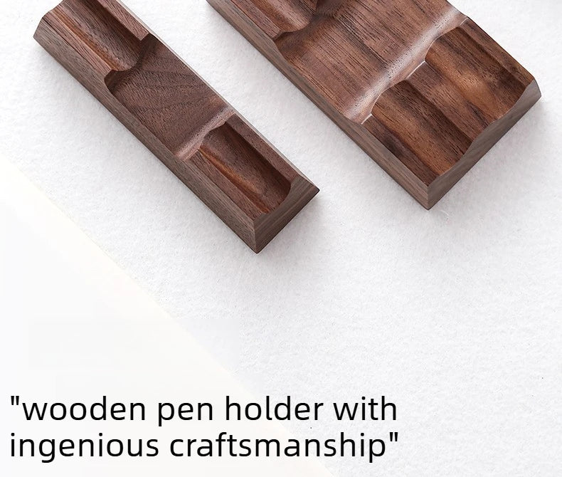 Walnut Wood Pen Holder Stand Desk Organizer Office Supply for Dip Pen Fountain Pen Rest Desk Accessories Office School Supplies