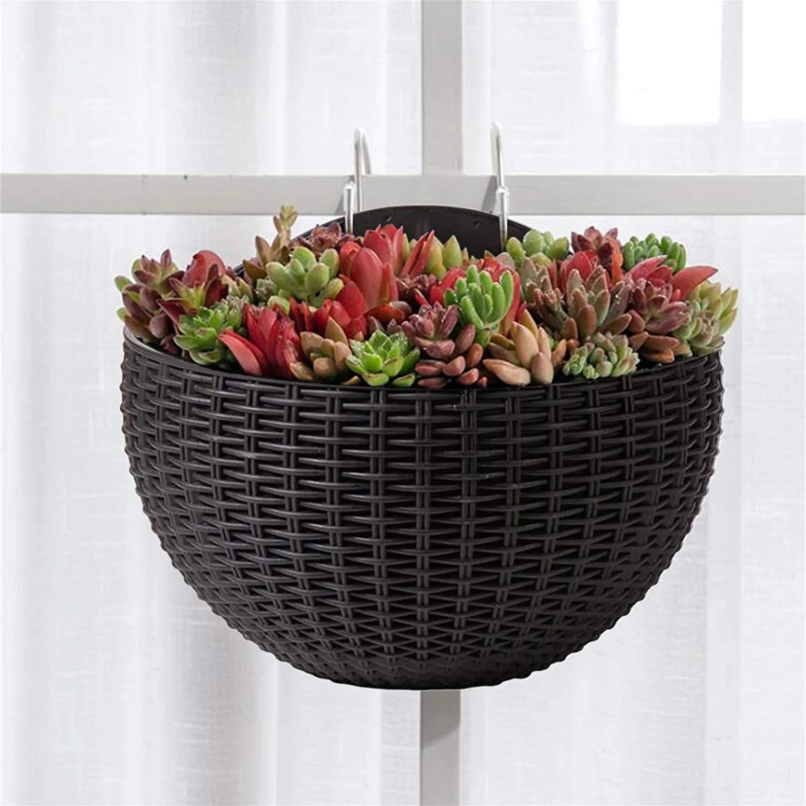 Flower Pot Exquisite Wall-mounted Plastic Wall Hanging Basket Flowerpot for Outdoor Garden Balcony Planter Bucket Home Decor New