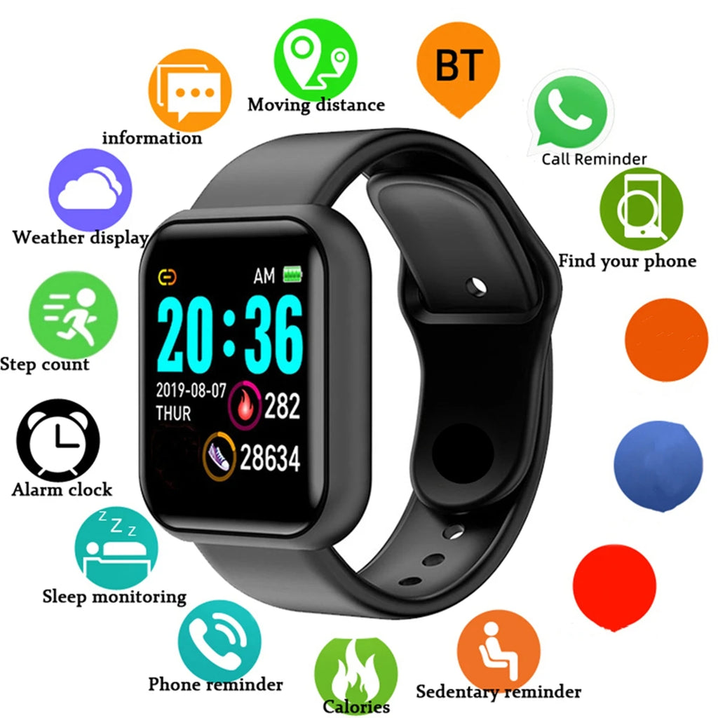 Men Smart Watches Color Screen Bluetooth Woman Fitness Sport