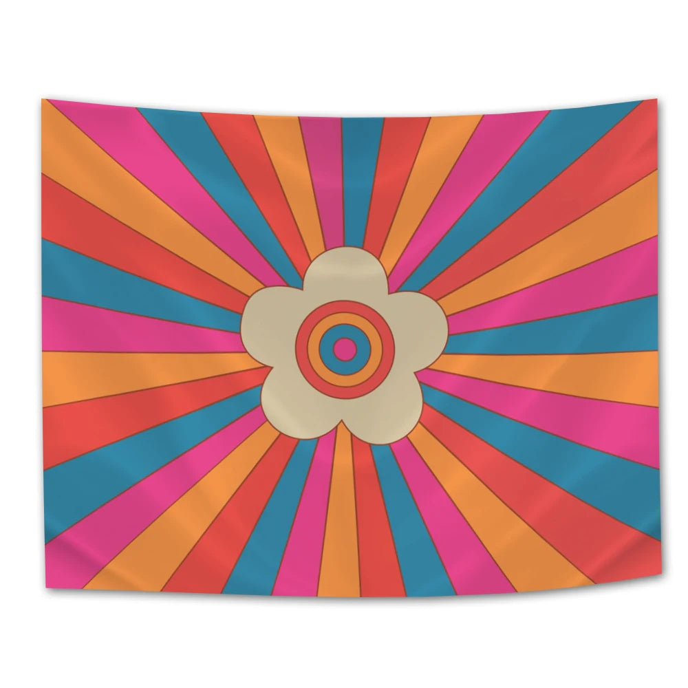 Boho Sun Tapestry Wall Hanging Moon Phase Rainbow Tapestries Bedroom Decor Bedspread Throw Cover