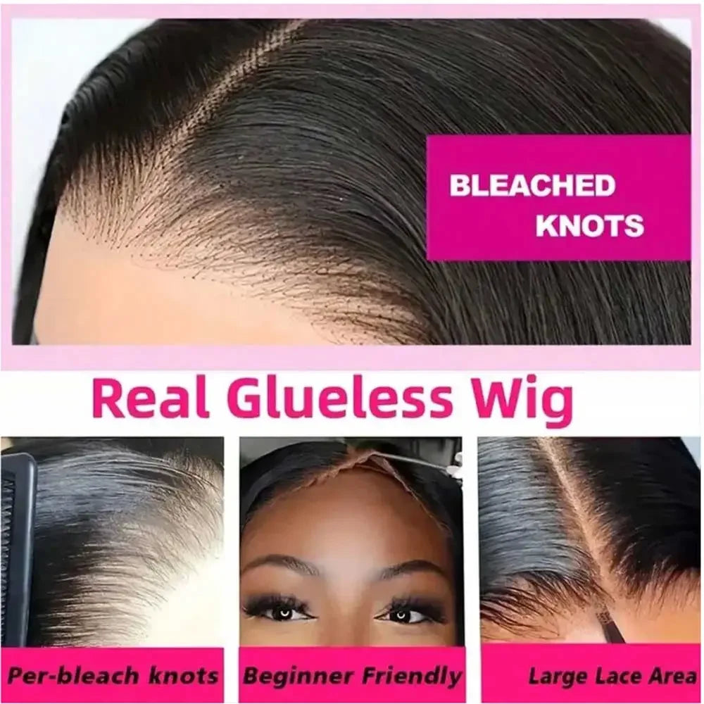 Glueless Straight Remy Human Hair Lace Wig