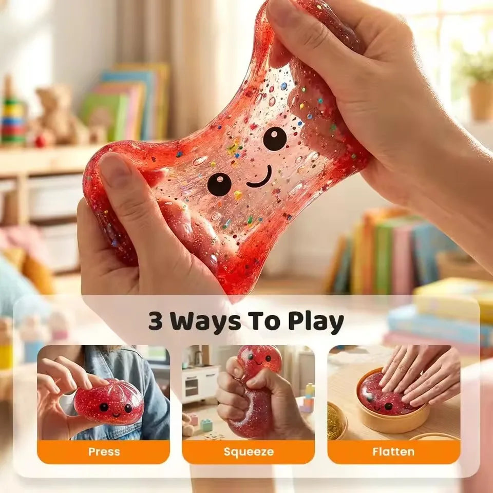 Flash Dumpling Slow Rebound Squishy Ball Soft Pinch Stress Relief Toy Home Office Decor Gift