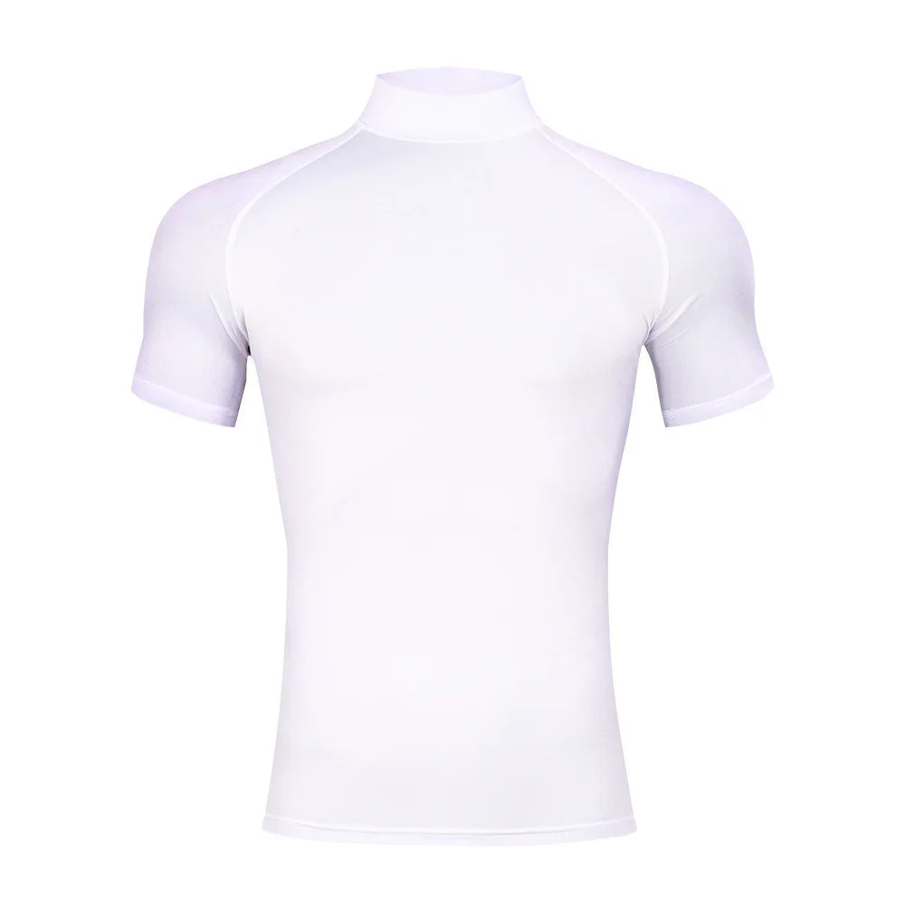 Mens Bodybuilding Sports Tight T-Shirt Summer Compression