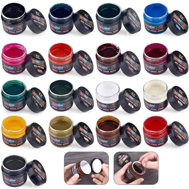 50ml Leather Paint Shoe Cream Coloring Leather Dye Repair Restoration Colors Change Paints For Bag Sofa Car Seat Scratch Brown