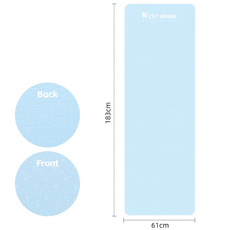 WEST BIKING Training Mat Yoga mat For Bike Bicycle bicicletas Estaticas Trainer exercise Mat For trainer floormat 183cm*61cm