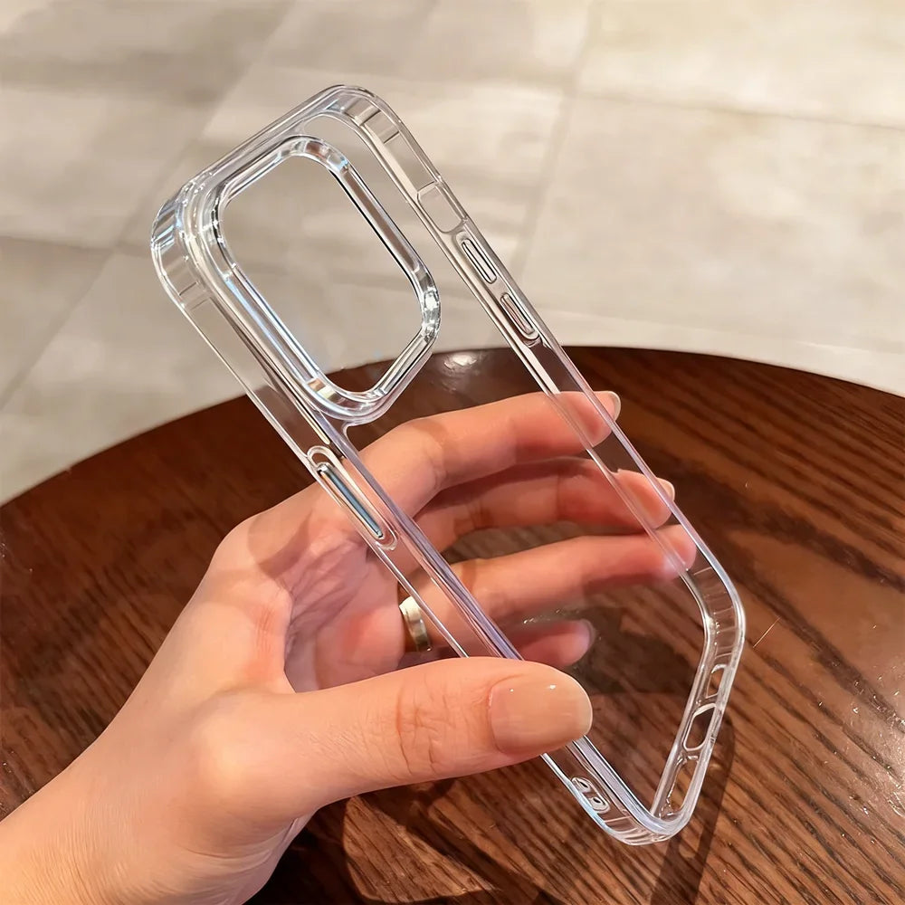 Luxury Sturdy Transparent Phone Case for IPhone18 17 16 15 14 13