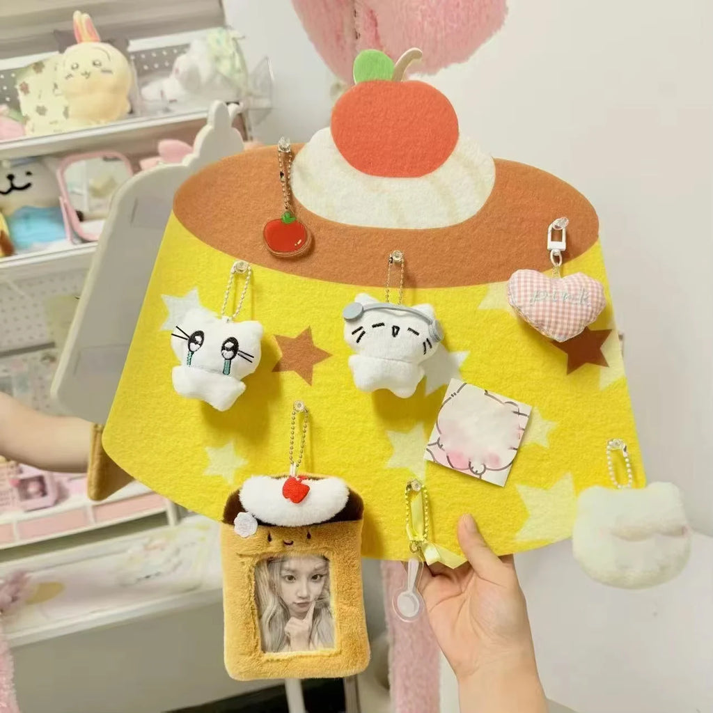 New Pudding Egg Pine Cartoon Felt Cork Board Photo Message Board Wall Dormitory Punch-free Wall Room Decoration Cute Gift 2025