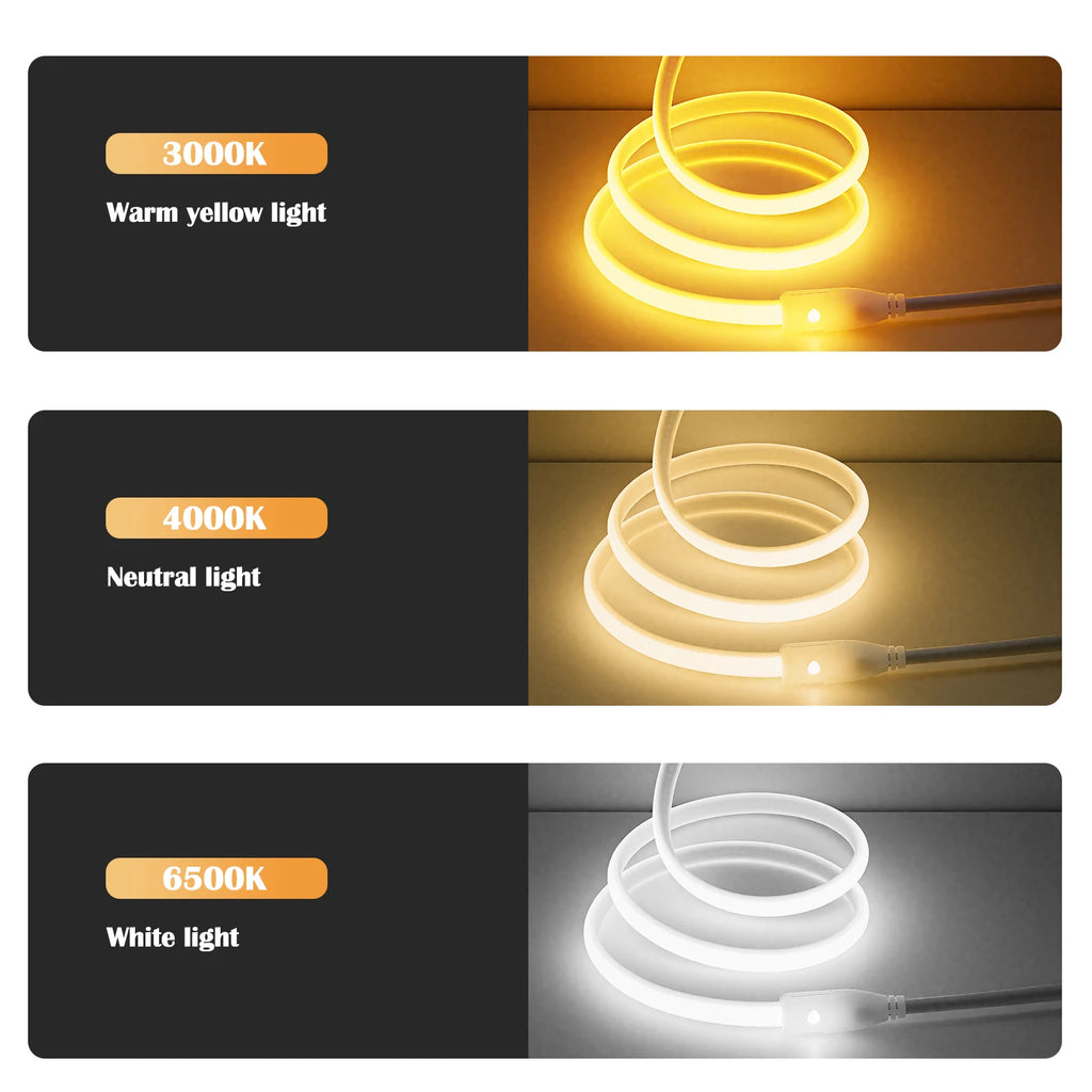 COB LED Neon Strip Light with On/Off Switch