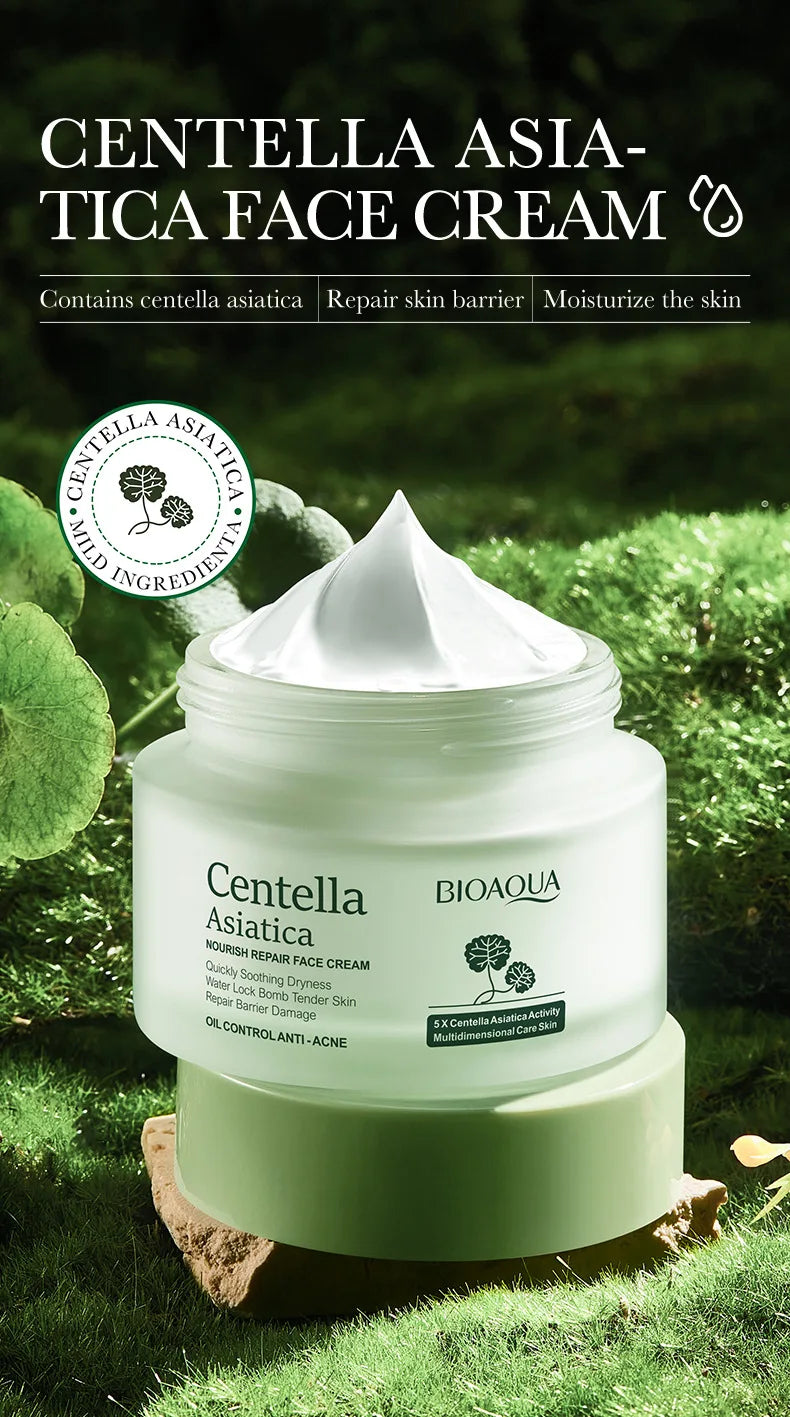 BIOAQUA Asiatic Centella Face Cream Moisturizing Whitening Anti-Aging Anti Acne Facial Cream Beauty Face Skin Care Products