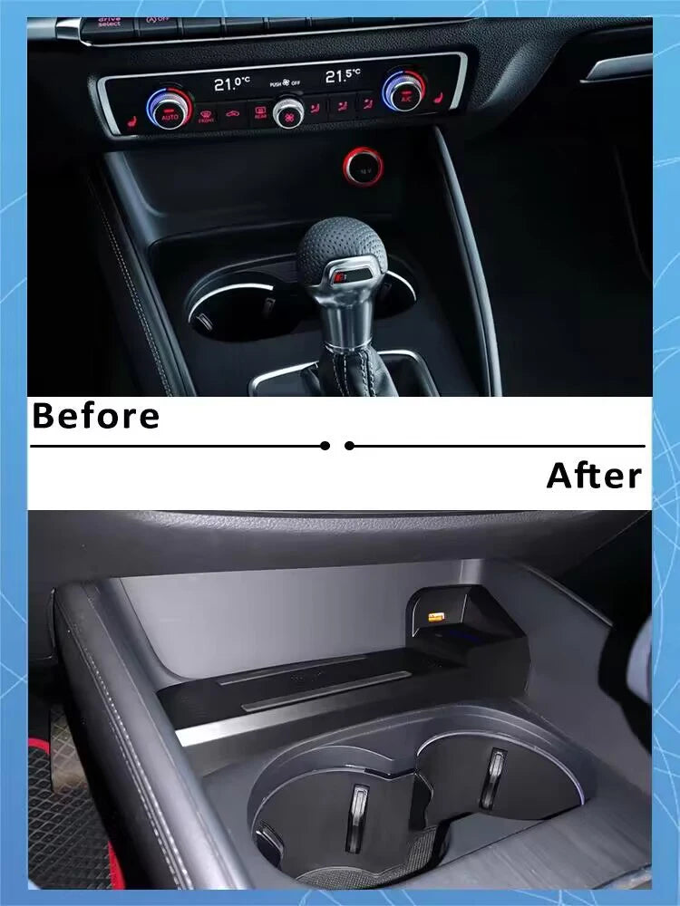 15W Car wireless charger For Audi A3 8V S3 2014-2020 charging pad phone holder fast charge mobile stand Accessories Interior