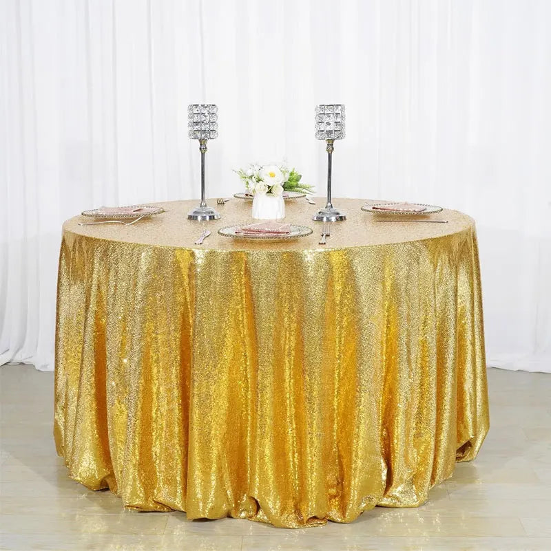 180cm Round Sequin Tablecloth  for Wedding Banquet Wedding Birthday Christmas Party Table Decoration Sequin dining table decorat
