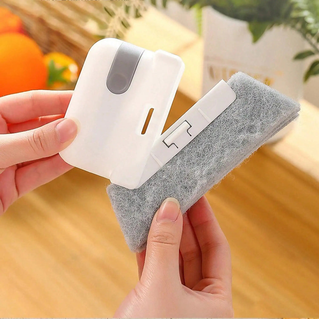 2-In-1 Detachable Window Track Cleaning Brush, Multifunctional Gap Cleaner For Door Slides, Window Sills, Kitchen Countertops And Frame Crevices, Easy To Use, Reusable, Perfect For Home Deep Cleaning